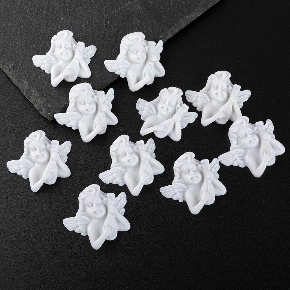 ❈ROWAN❈ 10Pcs/set 3D Jewelry Cabochon Embellishments Necklace Accessories DIY Angel Baroque Style Hot Resin