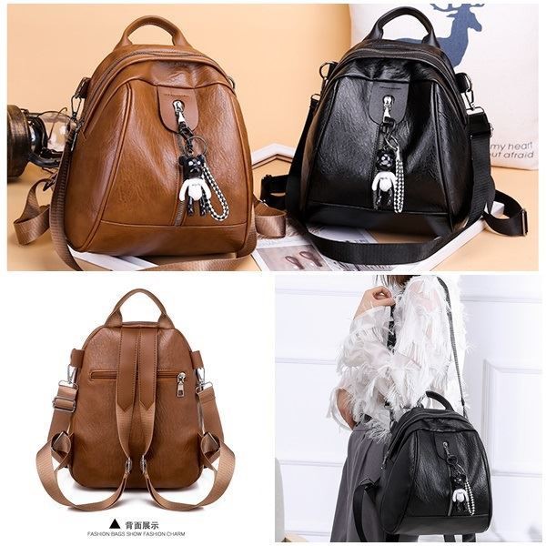 JK 810 1KG MUAT 2PCS TAS RANSEL FASHION WANITA IMPORT BAG BACKPACK U3555 C8224 Y8032 T676 E78