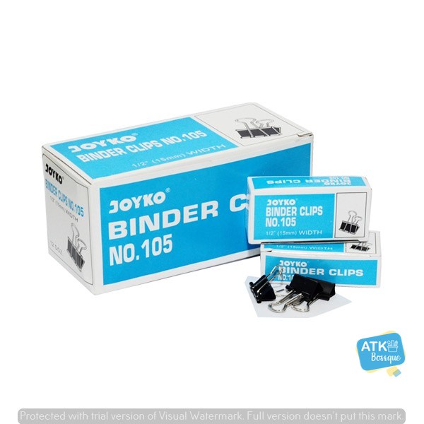

Binder Clip Joyko No 105 Ukuran 15 mm isi 12 Pcs Penjepit Kertas File