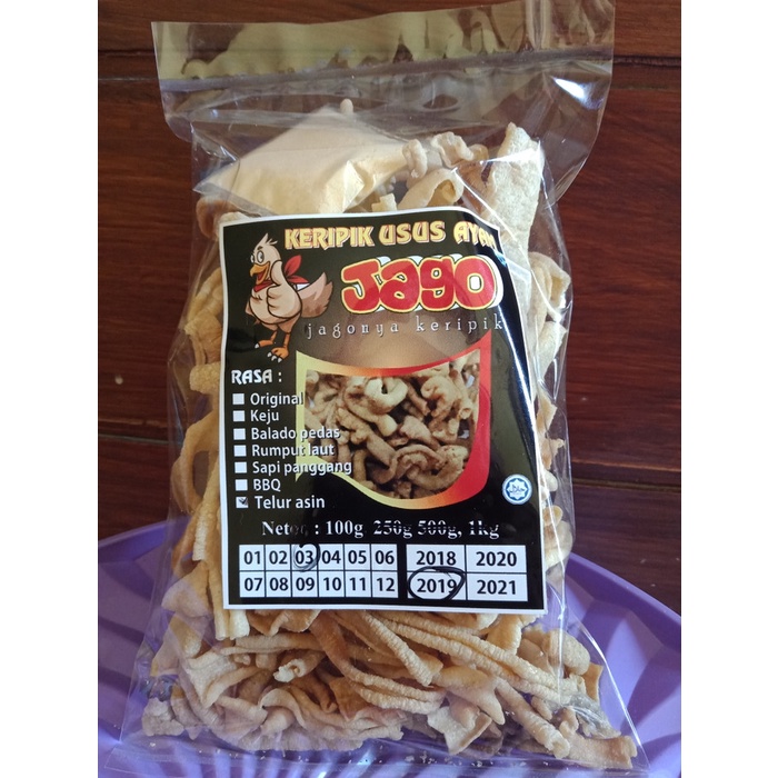 

Keripik usus ayam tanpa tepung rasa telur asin 100 gr, salted egg keto