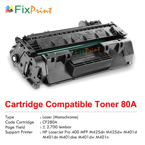 Cartridge Toner HP CE505A 05A CF280A 80A Printer Pro 400 MFP M401 M425 P2035 P2035n P2055 M425dn