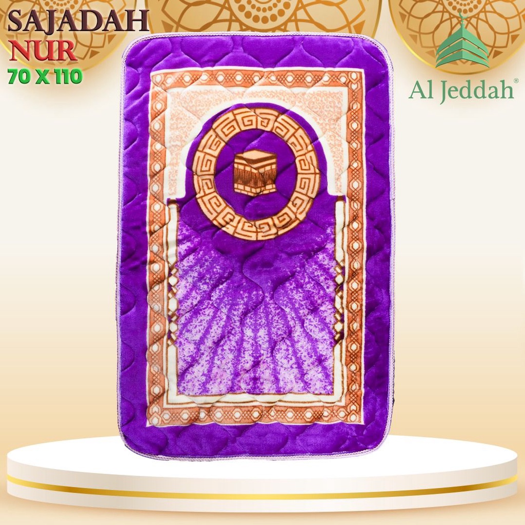 Sajadah Tebal AL-JEDDAH 70x110 Sajadah NUR Halus Lembut Sejadah Empuk