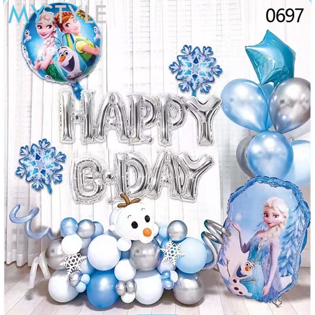 HAPPY TIME DEKORASI PESTA SET HAPPY BIRTHDAY DIMI 2 ANEKA TEMA ULANG TAHUN BALON FOIL LATEX BANNER HAPPY BIRTHDAY