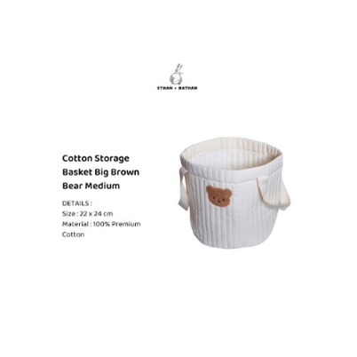 ETHAN &amp; NATHAN CADDY DIAPER COTTON STORAGE BASKET