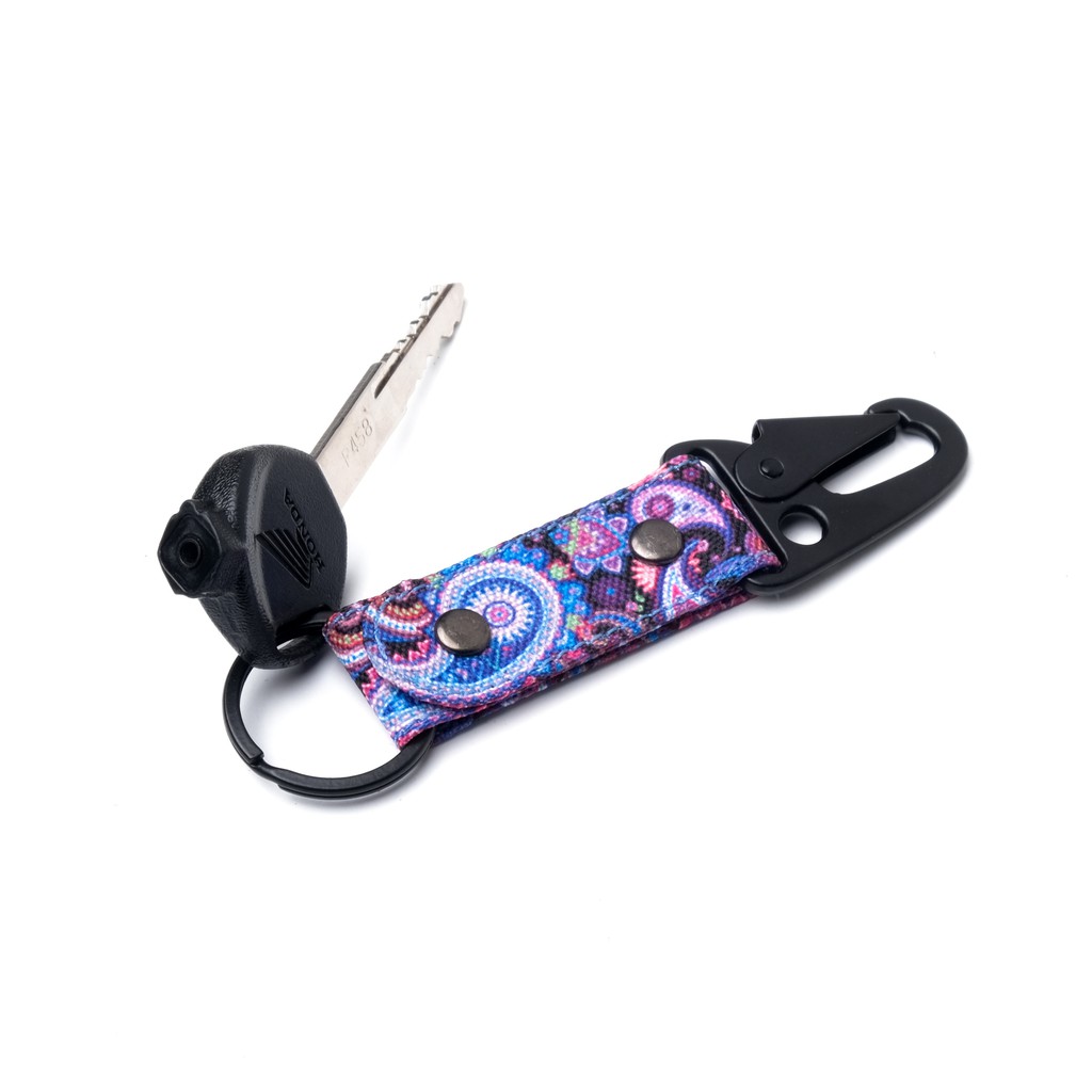 gantungan kunci carabiner kain motif - snaphook keychain - NKC232