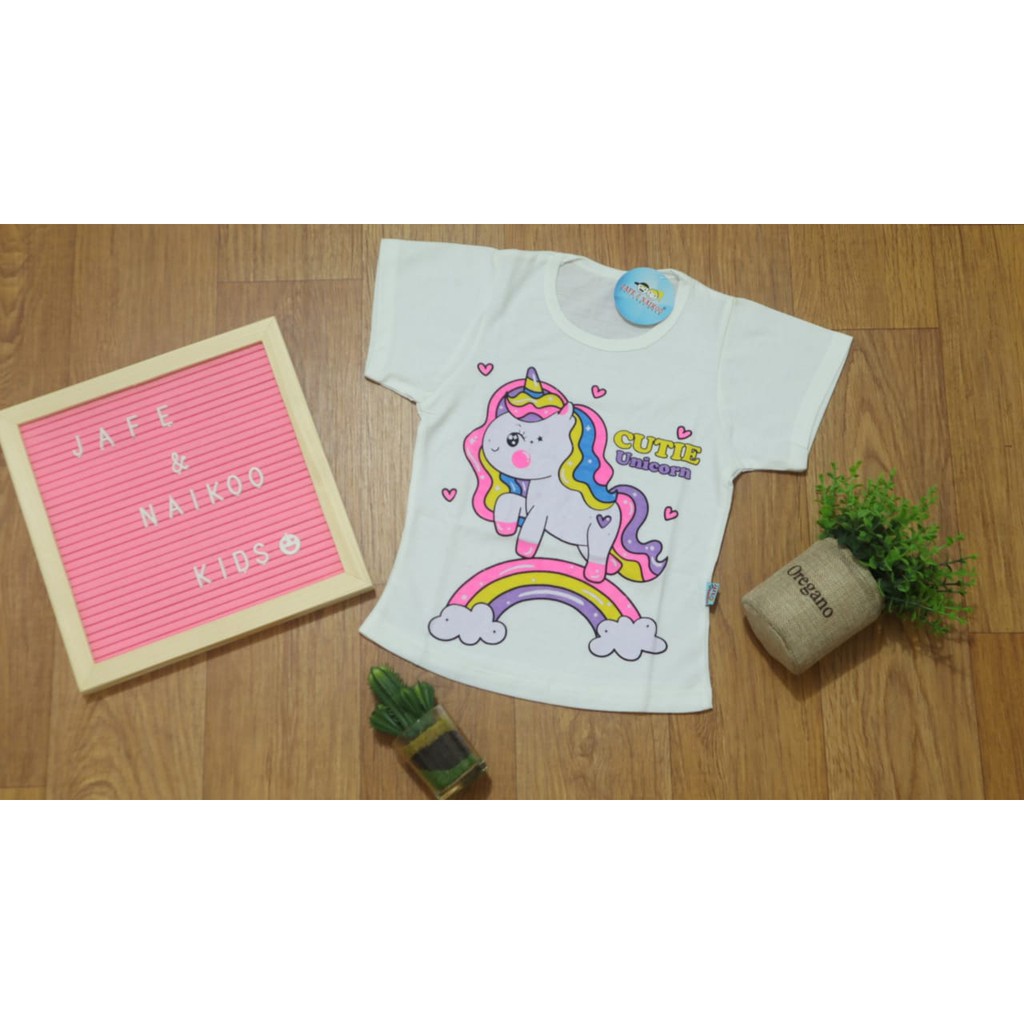 POLILE / KAOS ANAK GIRL MOTIF UNICORN / TERLARIS