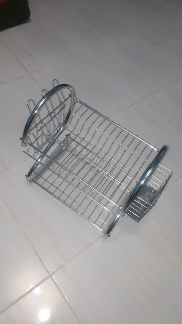 Df Rak Piring Stainless 2 Susun Murah - Rak Peralatan Dapur 2 Tingkat - 2 Tier Dish Drainer