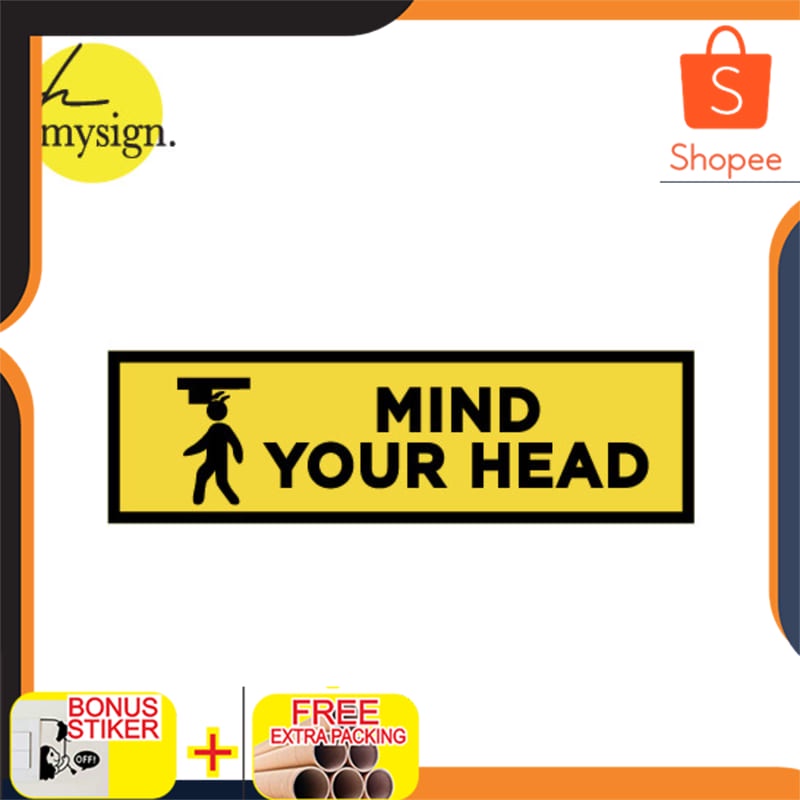 

Grosir SIGN MIND YOUR HEAD ACRYLIC / SIGN AWAS KEPALA AKRILIK TIMBUL Elegan