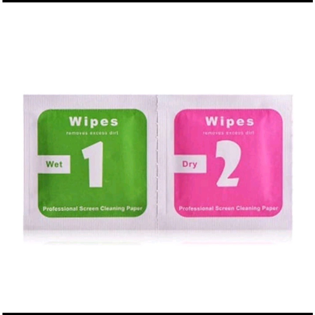 TISU WIPES DAPAT 2PCS PEMBERSIH TAMPERGLASS LAYAR HP DAN KACA TISSUE WIPES