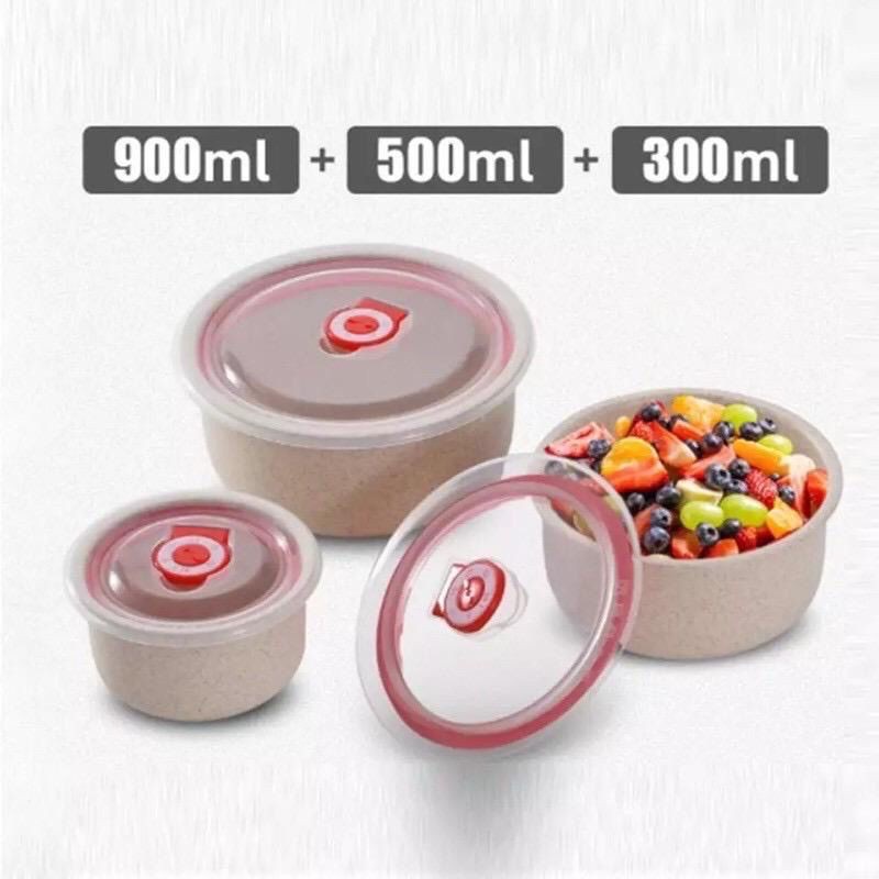 Sgmshop Mangkok Bekal Makan Dengan Penutup Anti Tumpah Kedap Udara Microwave