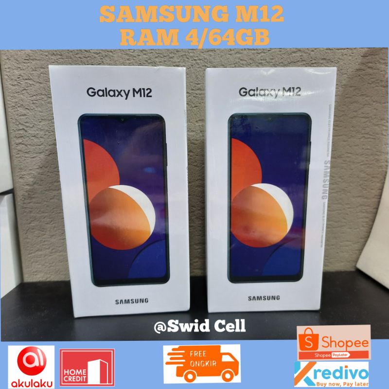Hp SAMSUNG M12 RAM 4/64GB (Ram plus 4GB) Garansi resmi 1 tahun