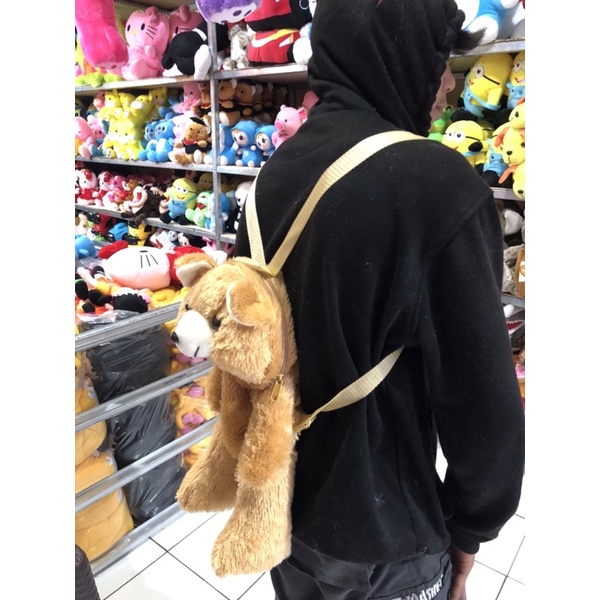 Tas beruang tedy bear bulu lucu imut gemoy Ransel Wanita Baru Boneka Mewah Ransel Kasual Tas Kepribadian Kartun Beruang Tas B2305 TERBARU