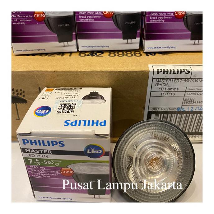 LAMPU PHILIPS MASTER LED MR16 7W 3000K DIMMABLE 24D 12V