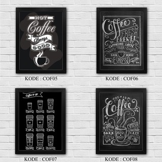 Hiasan dinding dekorasi  rumah COFFEE BLACKBOARD KOPI 