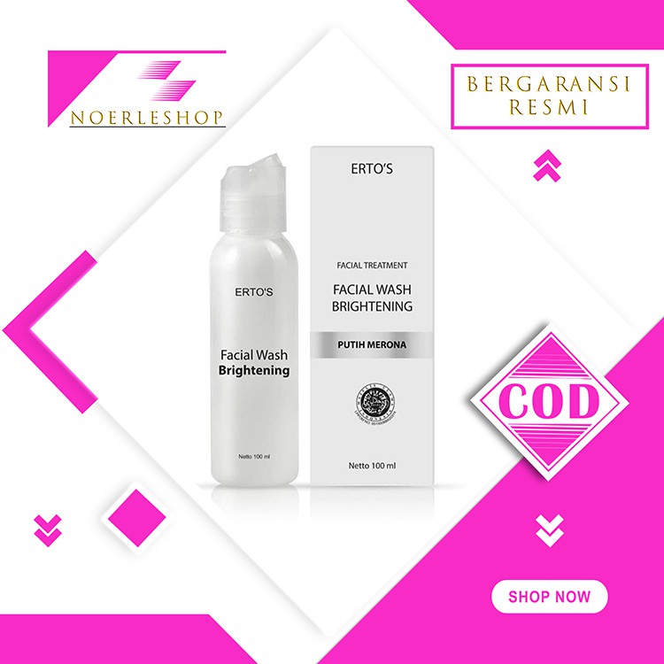 [ᴏʀɪ] Ertos FACIAL WASH BRIGHTENING Scincare SKINCARE BPOM WHITENING Pembersih Pemutih Wajah ER10
