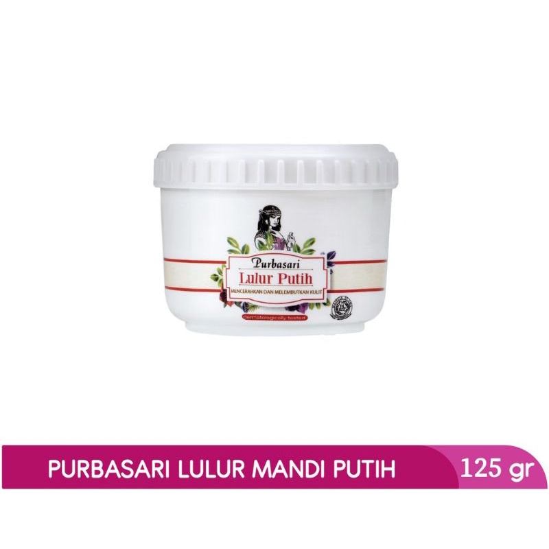 Purbasari Lulur Mandi - Bengkoang - Susu &amp; Bengkoang - Lulur Putih - Green tea 125 Gr