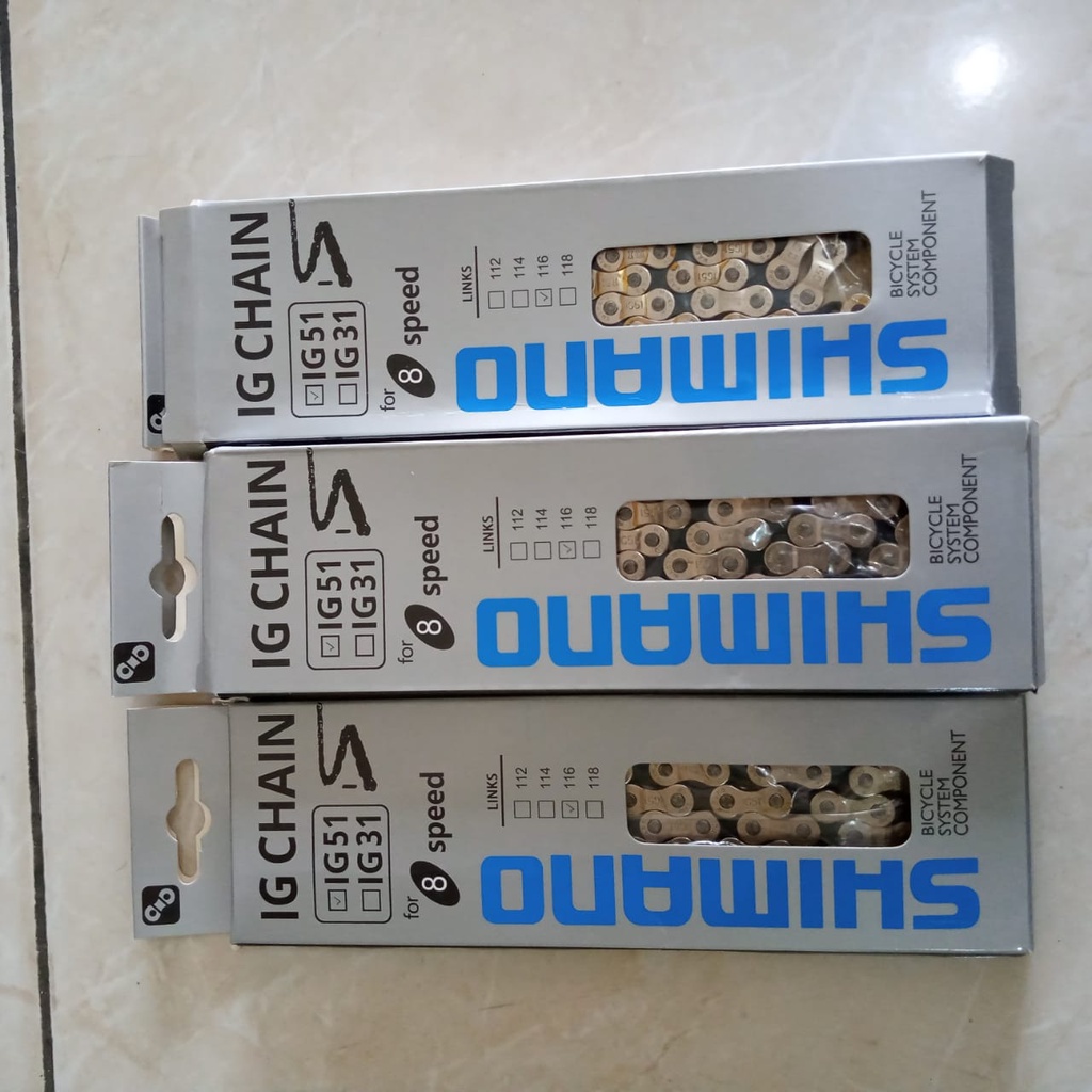 Rantai Shimano ig5 ig 51 untuk 5 6 7 8 Claris Speed S Rante Chain 116 Links Link L