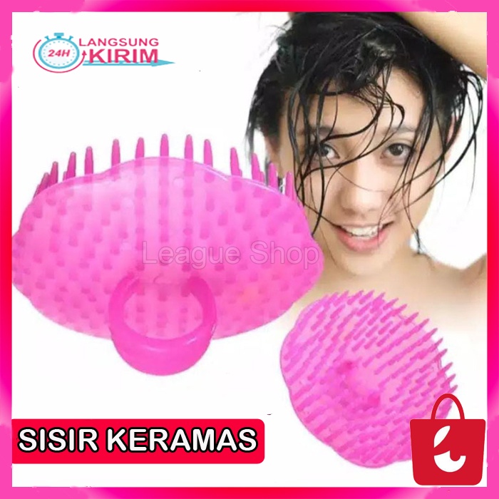 [Bisa COD] Sisir Keramas  Sisir Bulat Keramas / Sisir Rambut Untuk Keramas Berbahan Silicon 1 pcs