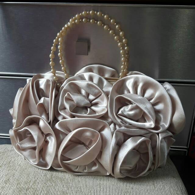 TAS PESTA COKLAT BUNGA