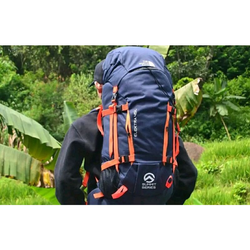 Tas Carrier TNf elextra 45L bonus Raincover # Tas Ransel Gunung