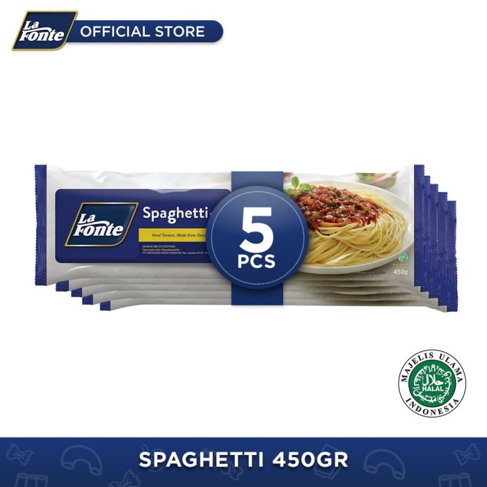 

Pasta-Aneka- 5 Pcs - La Fonte Spaghetti 450Gr -Aneka-Pasta.