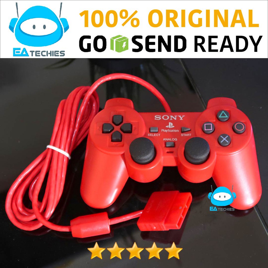 Stick / Stik / Joystick PS2 Playstation 2 Merah Red Dualshock 2 Original