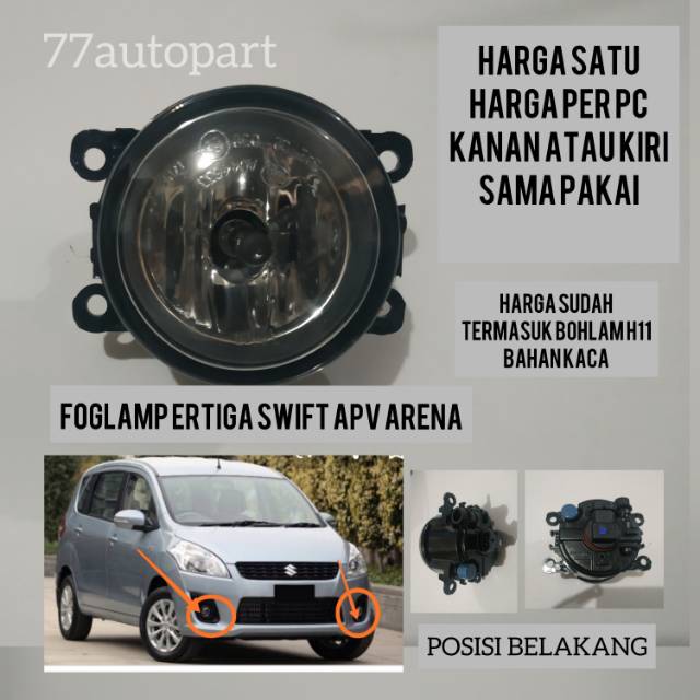 Lampu kabut foglamp ertiga swift apv arena