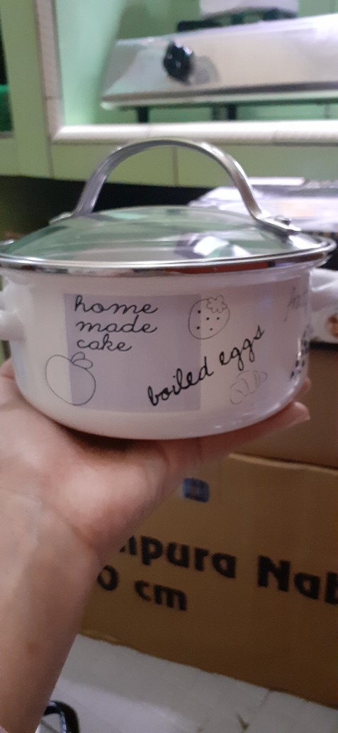 Panci Masak Enamel Trio Combo (3 Pcs Panci)