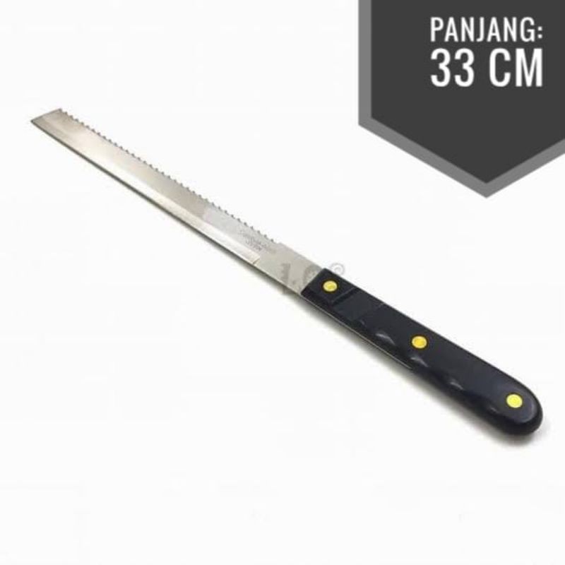 Pisau Roti Stainless Panjang / Pisau Dapur Masak 2 Fungsi