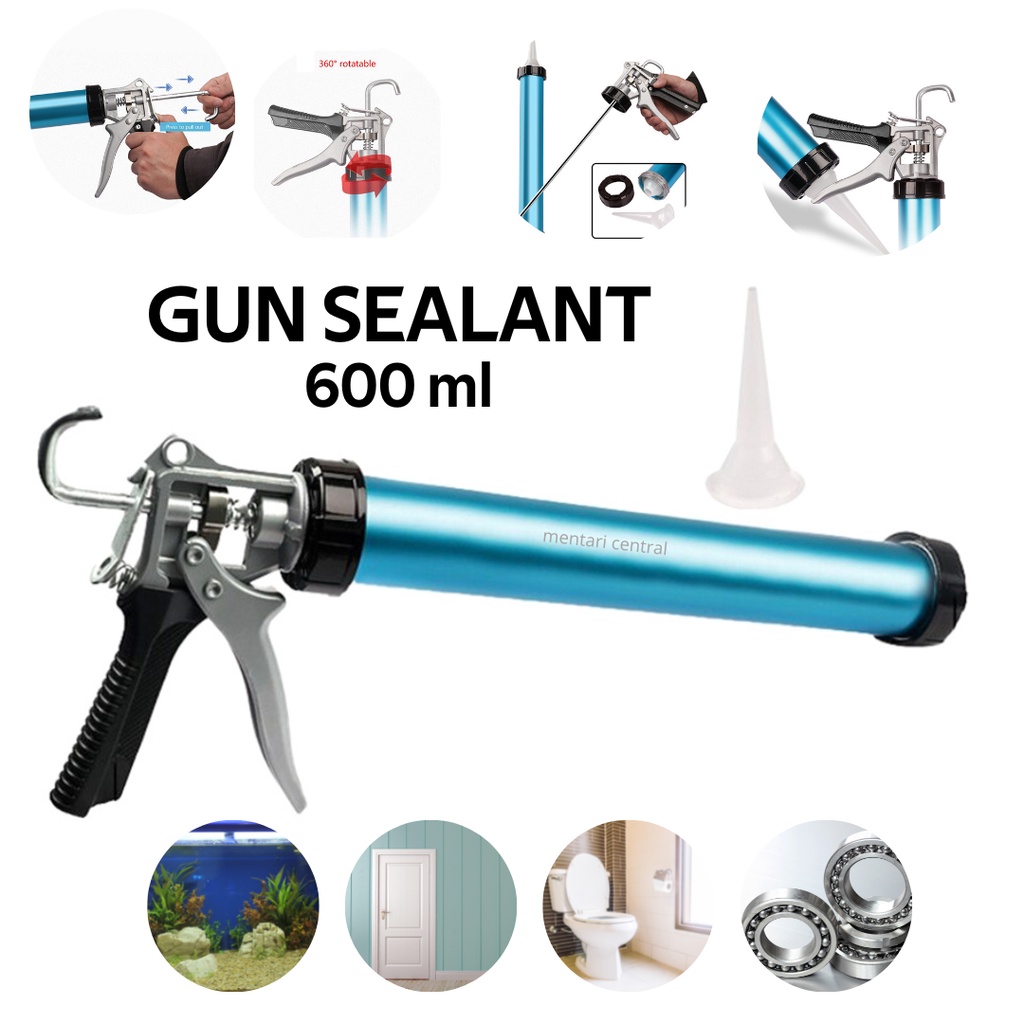 GUN SEALANT SOSIS 15 INCH KUALITAS TERBAIK - BARREL GUN / TEMBAKAN SEALANT SOSIS - TEMBAKAN GREASE MINYAK Grease Gun  / Pompa Gemuk Tangan / Alat Penghisap Oli Pompa Gemuk Stempet Tangan