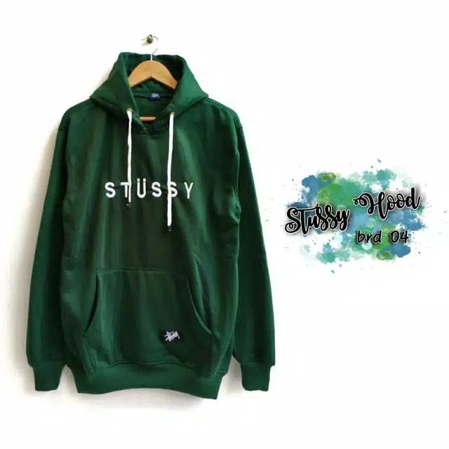 Bisa (COD) Jaket Sweater Stusy Hoodie STUSSY Boardir Polos Premium Bahan Teball