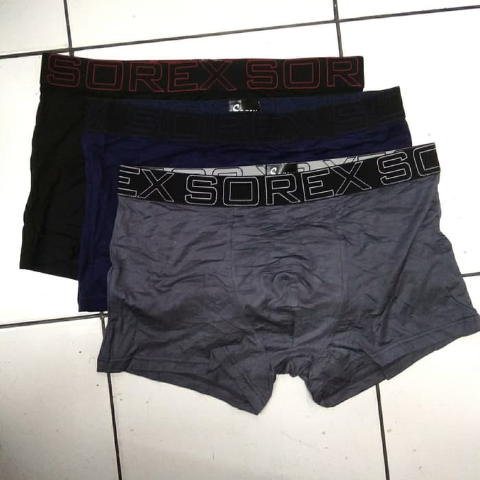 Celana Dalam Boxer Pria Sorex M2012 dengan Bahan Katun Serat Bambu bersalur dengan Kualitas Premium