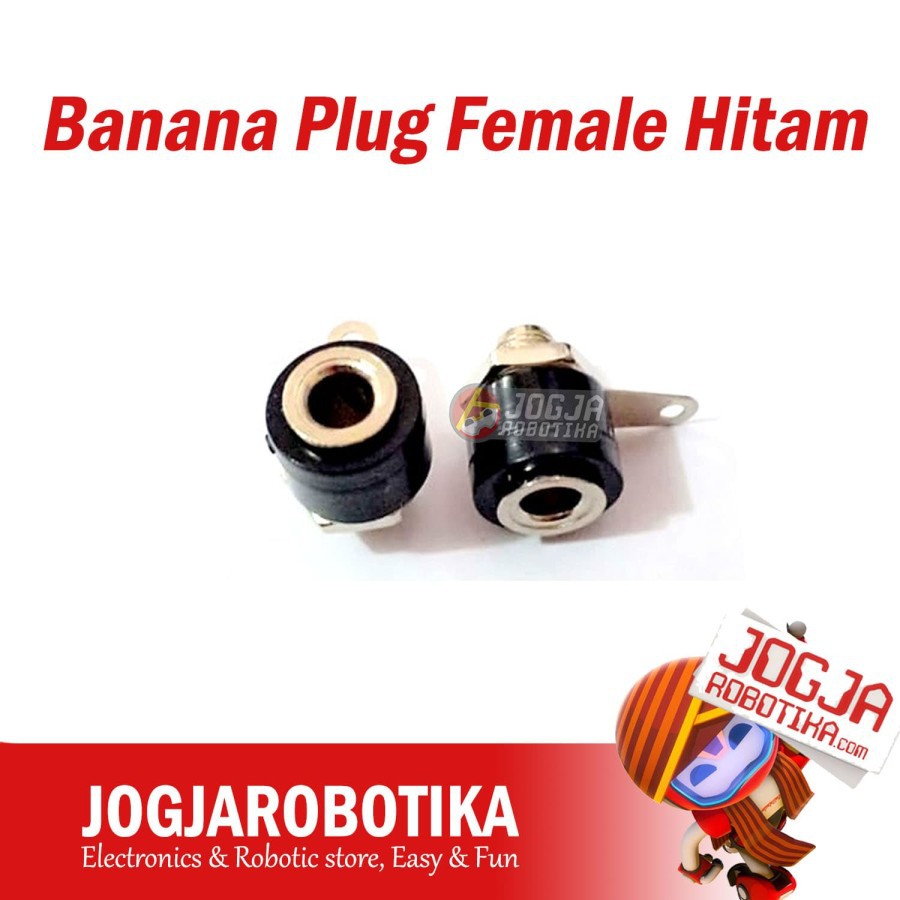 Banana Plug Female Hitam 4mm