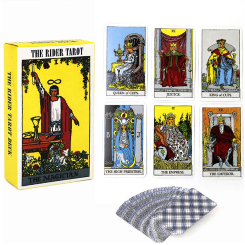 Mary 78pcs Kartu Tarot Deck Rider Dengan Manual Bahasa Inggris Lucu Future Telling Astrologi