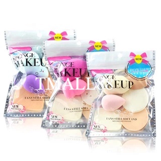 ♥TMALL88♥ Beauty Blender Sponge Bedak Isi 6 Pcs Powder Puff Foundation Makeup Kemasan Plastik Import Tmall88 H88