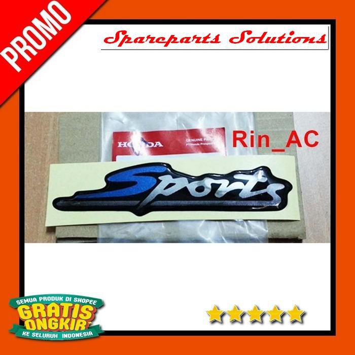 EMBLEM STICKER / STIKER / LOGO TULISAN "SPORTS" UNTUK MOBIL HONDA JAZZ GD3 VTEC TAHUN 2004-2008