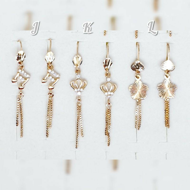 Anting xuping lapis mas 18 k permata zircon ♡TIN-15♡