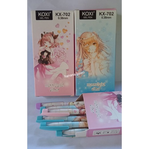 

Gel pen animasi / Pulpen cair 1 pak isi 12 pcs