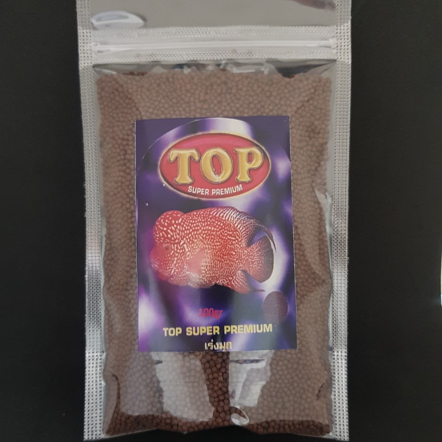 Pellet ikan / pelet louhan TOP SUPER PREMIUM THAILAND 100 gr