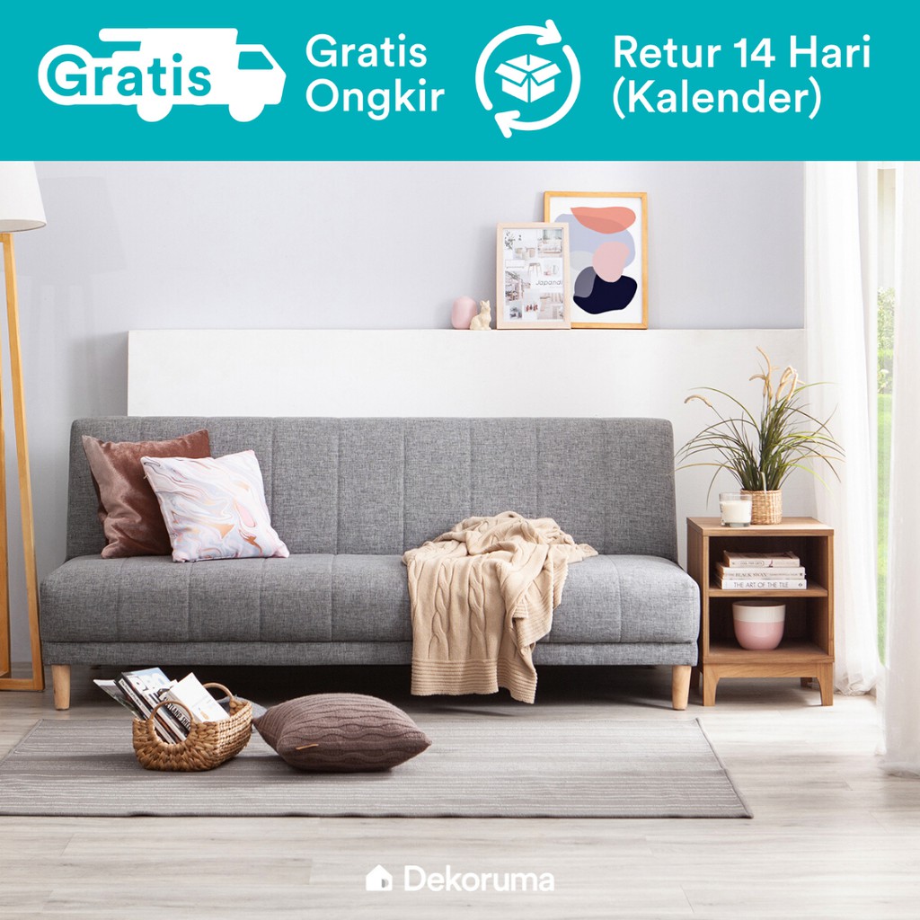  Dekoruma  Saki Sofa Bed Minimalis Sofabed Kursi Tamu 