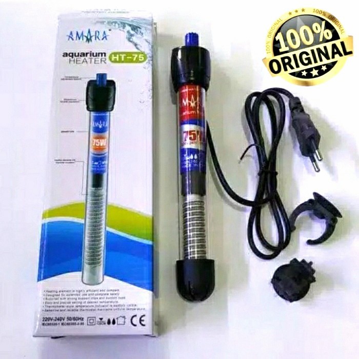 Amara HT-75 Aquarium Heater 75 Watt / Pemanas Air Aquarium