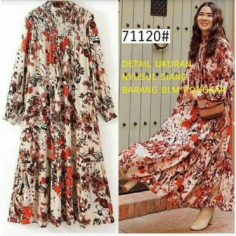 71120 Barbara smock maxi