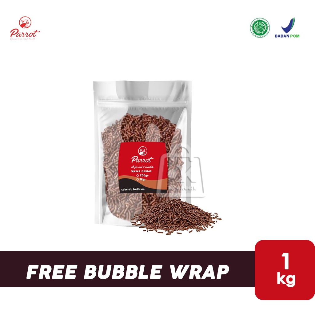 

Meses Coklat Parrot Gold / PARROT Meses Topping Donat ( 1kg )