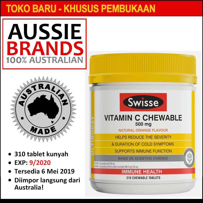 SPECIAL PRICE - Swisse Vitamin C 500mg - 310 Chewable Tablets