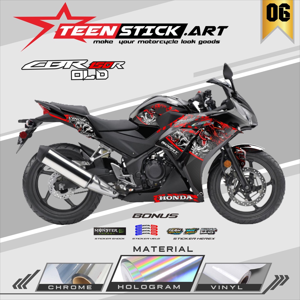 STRIPING HONDA CBR K45 - STRIPING HOLOGRAM HONDA CBR K45 2014-2016 VENOM