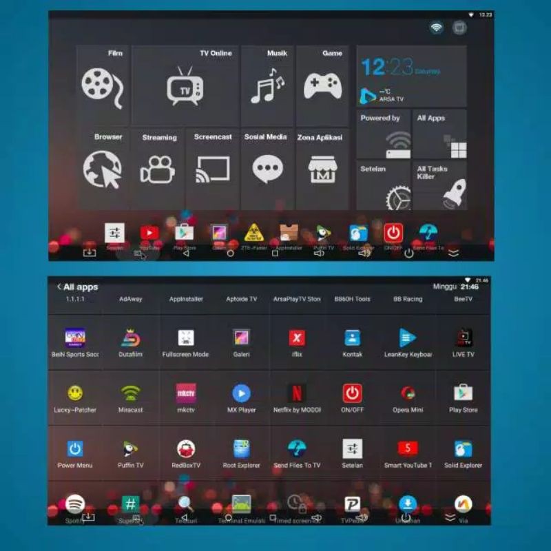Android Tv Box STB RAM 2 GB 4K ROOT unlock Full Set Arsaplaytv