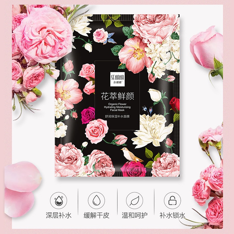 Senana Flower Sheet Mask Masker Senana Facial Mask Masker Ekstrak Bunga COD !!!