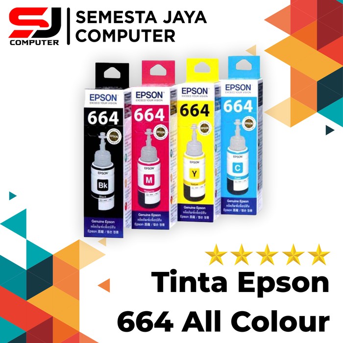 Tinta Catridge EPSON 664 ORI| Epson L100 L200 L300 SERIES T6641