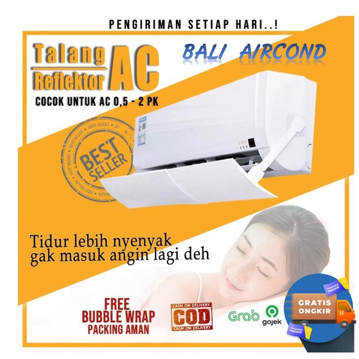 talang reflektor ac penahan hembusan angin ac air screan cover hemat