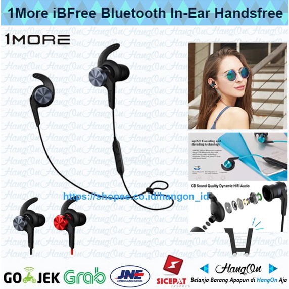 1More iBFree In-Ear Headphones Sport Bluetooth 4.2 APTX Olahraga